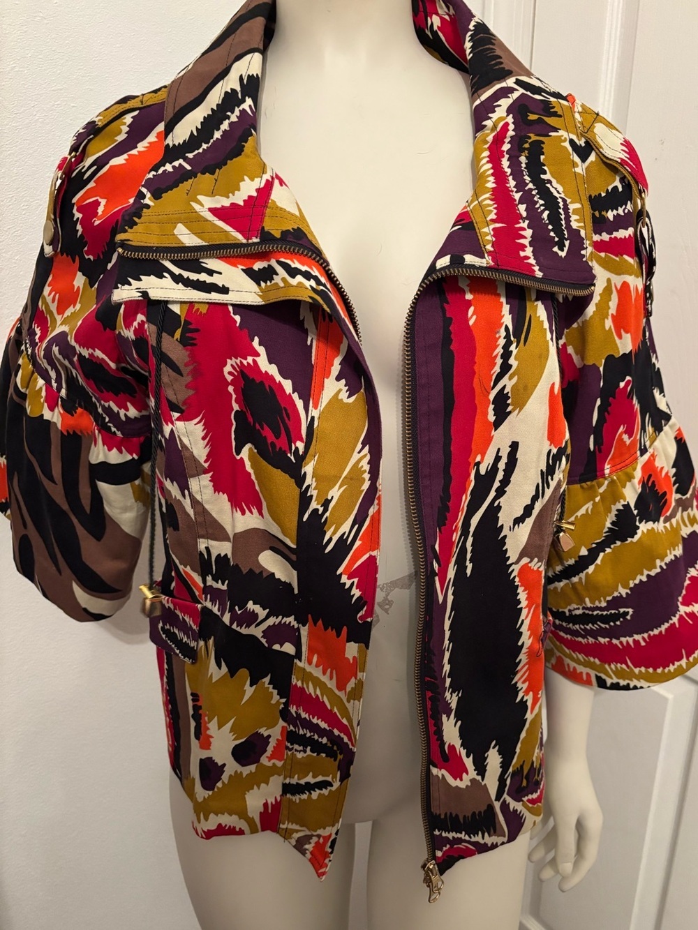 Vintage Just B Multicolor Print jacket L